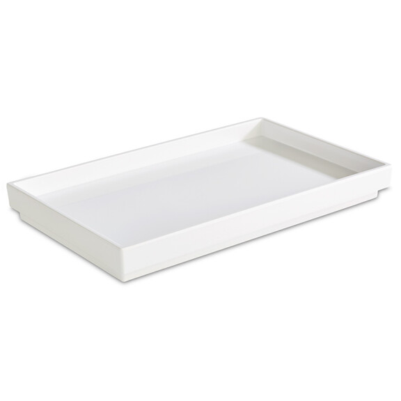Biała taca z rantem 1/4 GN 26,5 x 16,2 cm | APS, Asia Plus