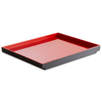 Czerwono-czarna taca z rantem 1/2 GN 32,5 x 26,5 cm | APS, Asia Plus
