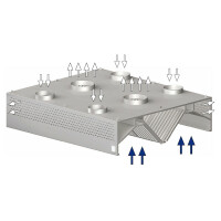 Okap centralny, skrzyniowy - kompensacyjny 1800x2200x450 mm | STALGAST, 9821622180