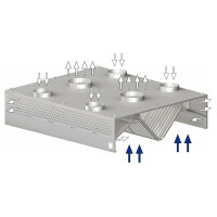 Okap centralny - skrzyniowy, kompensacyjno-indukcyjny 1500x2000x450 mm | STALGAST, 9821720150