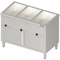 Bemar stacjonarny z szafką oraz niezależnymi komorami 3xGN1/1, 1085x600x850 mm | STALGAST, 982316108