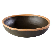 Czarna miska z jasnobrązowym rantem 16,5 cm | APS, Crocker