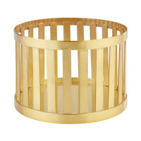 Koszyk z metalu, złoty o średnicy 21 cm | APS, Basket