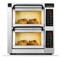 Piec do pizzy dwukomorowy, 2x pizza 35 cm, komory o wymiarach 355x355x195 mm | PIZZA MASTER, CounterTop 352ED