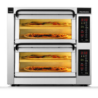 Piec do pizzy dwukomorowy, 2 komory dzielone, 4x pizza 45 cm, komory o wymiarach 460x460x195 mm | PIZZA MASTER, CounterTop 452ED-2