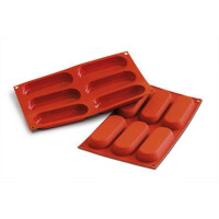 Forma silikonowa SF103 SAVOIARDO do biszkoptów 127,5x47x17 mm | SILIKOMART, Ellipse