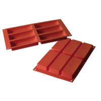 Forma silikonowa SF128 SLIM prostokąty 120x45x20 mm | SILIKOMART, Rectangle