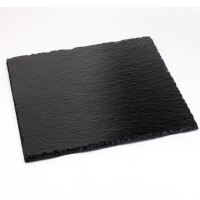 Taca z łupka do serwowania i ekspozycji 10x10 cm, zestaw 4 szt. | APS, 00997