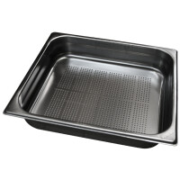 Perforowany pojemnik gastronomiczny GN 2/1 o pojemności 30 l | REDFOX, GND-2/1-100