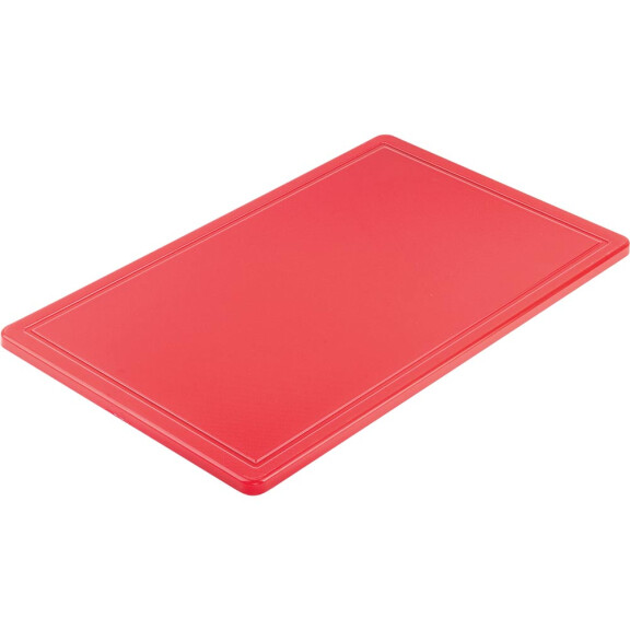 Deska z polipropylenu z wycięciem 53x32,5x1,5 cm, czerwona | STALGAST, 341531