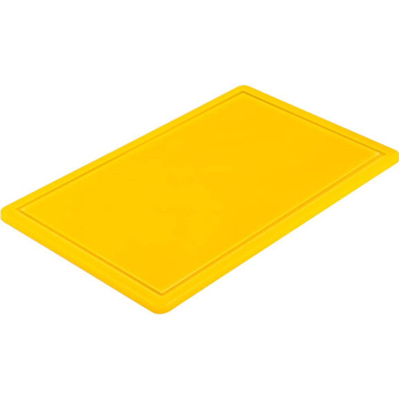 Deska z polipropylenu z wycięciem 53x32,5x1,5 cm, żółta | STALGAST, 341533