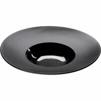 Talerz głęboki z czarnej porcelany, gładki, średnica: 30,5 cm | STALGAST, 396104