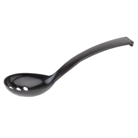 Zestaw 6 czarnych łyżek do oliwek z tworzywa SAN, 23 cm | APS, 88598