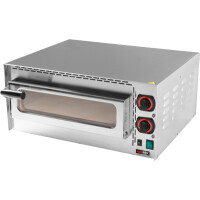 Piec do pizzy, jednopoziomowy – 1 x pizza 35 cm, drzwi przeszklone | REDFOX, FP-38R