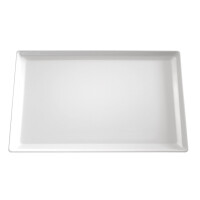 Biała taca bufetowa z melaminy GN1/1, 30 cm | APS, Float