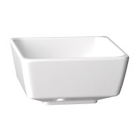 Biała miska bufetowa z melaminy, kwadratowa 250x250x120 cm | APS, Float