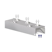 Okap przyścienny, skrzyniowy - indukcyjny 5000x1100x450 mm | STALGAST, 9821211500