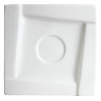Porcelanowy, kwadratowy spodek 11,5 x 11,5 cm | AMBITION, Kubiko