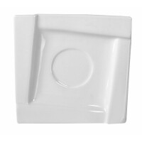 Porcelanowy, kwadratowy spodek 14 x 14 cm | AMBITION, Kubiko