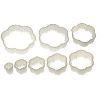 Zestaw wycinarek nylonowych – karbowany kwiat 8 szt. | SILIKOMART, Nylon Cutter 17
