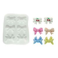 Forma do masy cukrowej SLK 199 – 6 wstążek, 35x25 mm | SILIKOMART, Sugarflex Bows