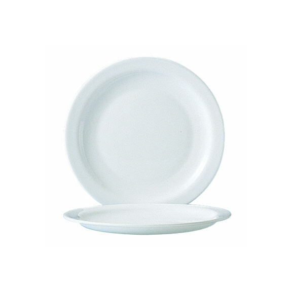 Biały talerz płaski 195 mm | ARCOROC, Hoteliere