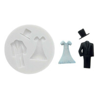 Forma do masy cukrowej SLK 220 – garnitur i sukienka, 55x30 mm | SILIKOMART, Sugarflex Clothes