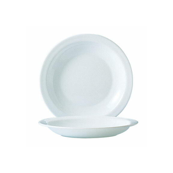 Biały talerz płaski 258 mm | ARCOROC, Hoteliere