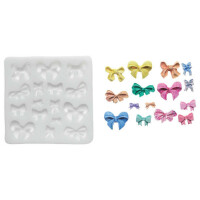Forma do masy cukrowej SLK 339 – 15 wstążeczek, 15x20 mm | SILIKOMART, Sugarflex Love Bows