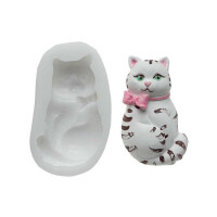 Forma do masy cukrowej SLK 019 – kotek, 74x43 mm | SILIKOMART, Sugarflex Cat