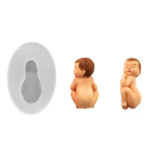 Forma do masy cukrowej SLK 403 – niemowlak, 10x20 mm | SILIKOMART, Sugarflex Sleeping Baby