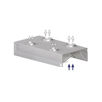 Okap przyścienny - skrzyniowy, kompensacyjno-indukcyjny 4000x900x450 mm | STALGAST, 9821409400