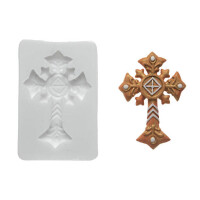 Forma do masy cukrowej SLK 264 – krzyż, 55x77 mm | SILIKOMART, Sugarflex Cross