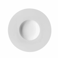 Talerz głęboki z białej porcelany, rant gładki 30 cm | DEGRENNE, Collection L