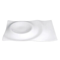 Porcelanowy talerz prezentacyjny, mat 23 x 32 cm | PORDAMSA, 286634