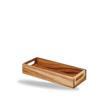Prostokątna drewniana skrzynka 30 x 12 cm | CHURCHILL, Stonecast Peppercorn Grey