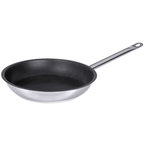 Patelnia ze stali nierdzewnej z powłoką nieprzywierającą o średnicy 24 cm | CONTACTO, Seria 2000