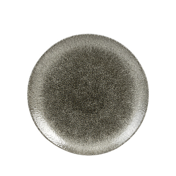 Porcelanowy talerz płytki Coupe 21,7 cm | CHURCHILL, Raku Quartz Black