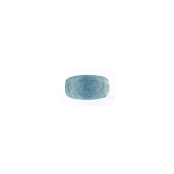 Porcelanowy talerz prostokątny 23,7 x 15,7 cm | CHURCHILL, Raku Topaz Blue