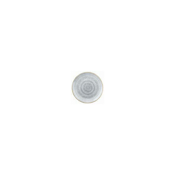 Biało-szary porcelanowy talerz okrągły 26 cm | CHURCHILL, Homespun Style Stone Gray