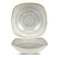 Biało-szara kwadratowa miska 1279 ml | CHURCHILL, Homespun Style Stone Gray