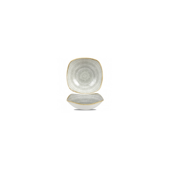 Biało-szara kwadratowa miska 568 ml | CHURCHILL, Homespun Style Stone Gray