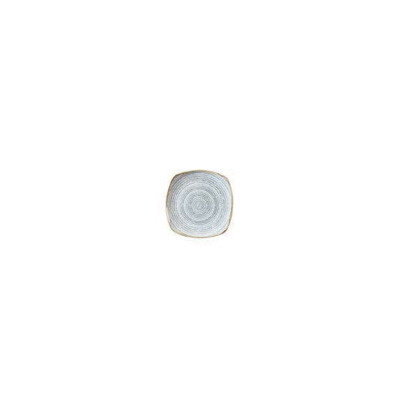 Biało-szary talerz kwadratowy 25,5 x 25,5 cm | CHURCHILL, Homespun Style Stone Gray