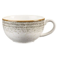 Biało-szara filiżanka cappucino 227 ml | CHURCHILL, Homespun Style Stone Gray