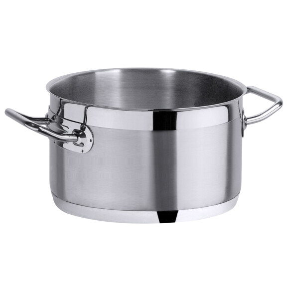 Garnek niski ze stali nierdzewnej bez pokrywki, średnica 280 mm, 10 l | CONTACTO, Seria 2200