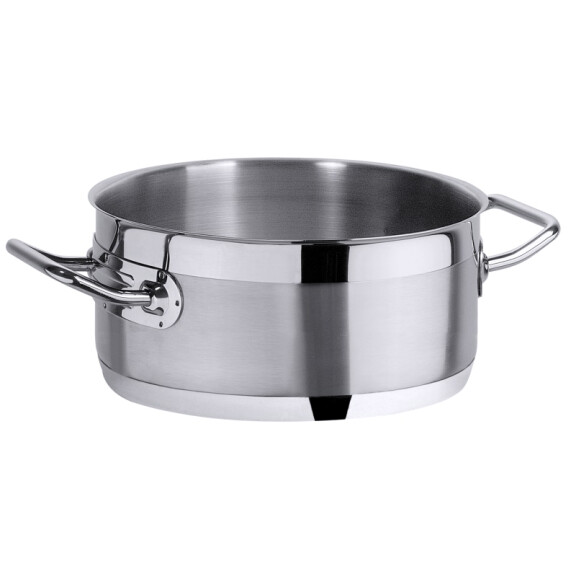 Garnek do duszenia ze stali nierdzewnej bez pokrywki, średnica 360 mm, 10 l | CONTACTO, Seria 2200