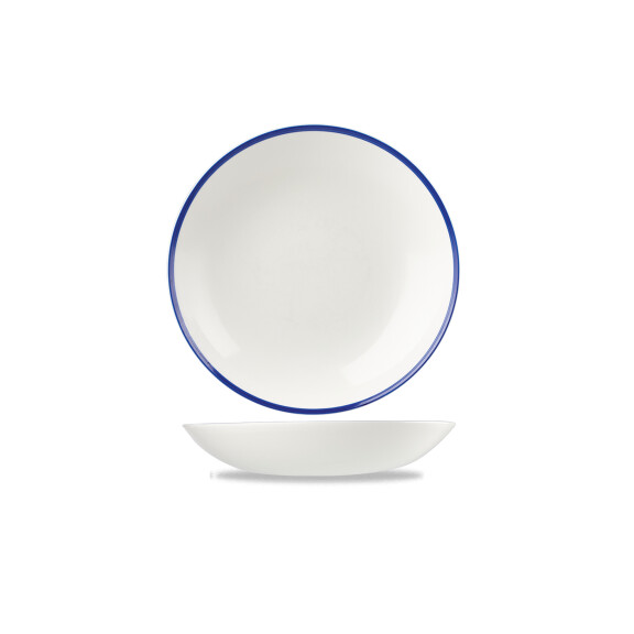 Porcelanowa miska coupe 24,8 cm | CHURCHILL, Retro Blue