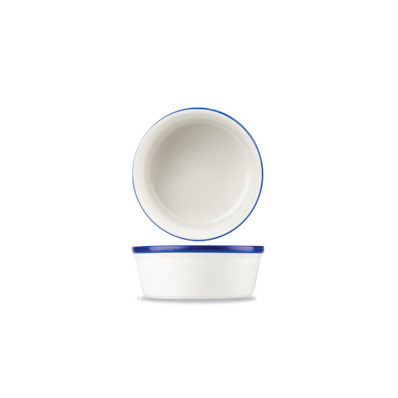 Porcelanowe, okrągłe naczynie do zapiekania 13,3 cm | CHURCHILL, Retro Blue