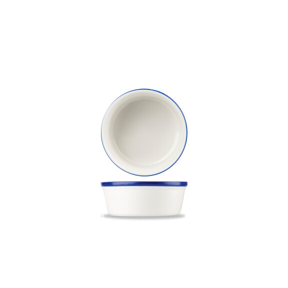 Porcelanowe, okrągłe naczynie do zapiekania 7 cm | CHURCHILL, Retro Blue