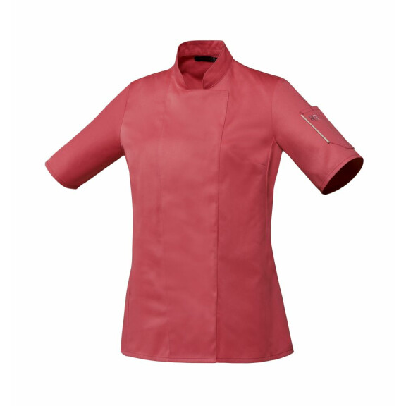 Bluza kucharska malinowa, krótki rękaw, rozm. L  | ROBUR, Unera